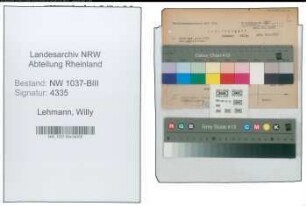Entnazifizierung Willy Lehmann , geb. 09.01.1883 (Postinspektor)