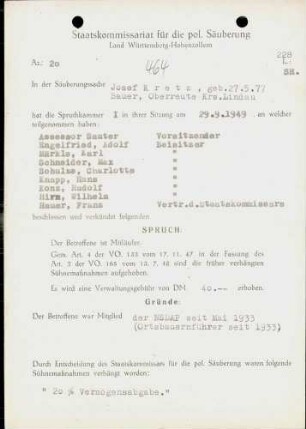 Kretz, Josef