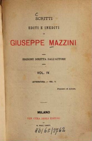 Scritti editi e inediti, 4. Letteratura ; 2