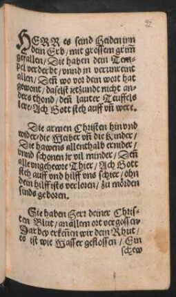 HERR es seind Heiden inn || dein Erb/ mit grossem grim || gefallen/