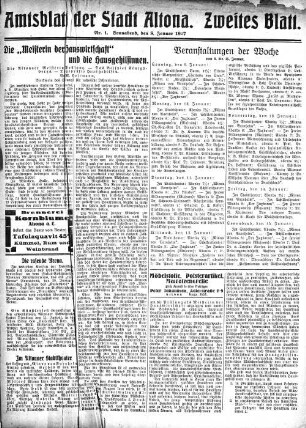Die „Meisterin der Hauswirtschaft“ und die Hausgehilfinnen.