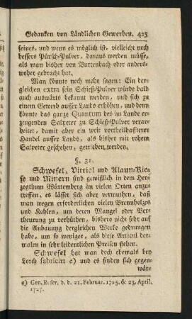 425-437, §.31. Vom Schwfel, Vitriol und Alaun. - §.39. Von Stein-Kohlen.