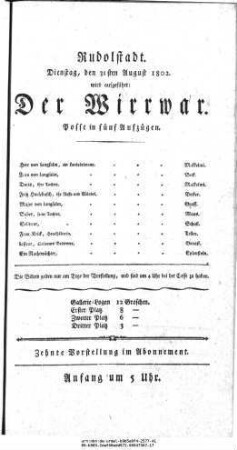 Der Wirrwarr