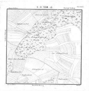 Kartenblatt SO XXXIII 19 Stand 1821 ca.