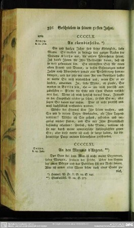 [Geschrieben in seinem 51sten Jahre]