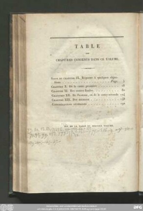 Table Des Chapitres Contenus Dans Ce Volume.