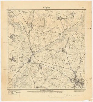Messtischkarte von Köslin Zum Projekt gehörend: Hermann Jansen: Messtischkarte, Teilblatt 606 (Belgard) 1:25000