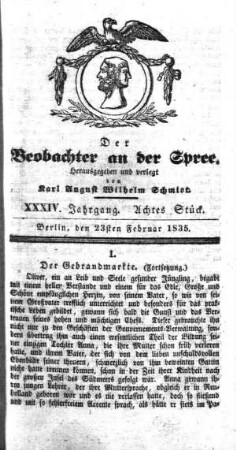 8. Stueck, 23. Februar 1835