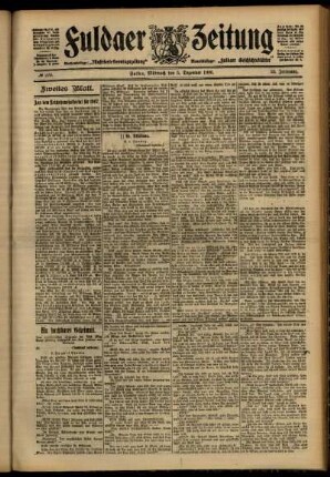 Zweite Ausgabe vom Mittwoch, den 05. Dezember 1906.