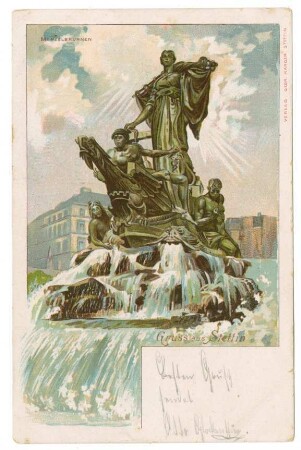 Gruss aus Stettin. Manzelbrunnen
