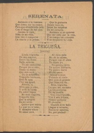 La trigueña. : (Danza).