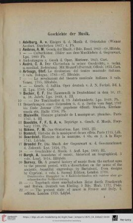 Geschichte der Musik (Nr. 1 - 148)