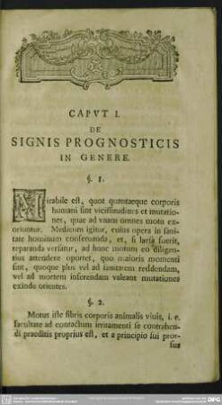 Caput I. De Signis Prognosticis In Genere
