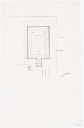Hotel Kurfürstendamm/Fasanenstraße (»Bristol Kempinski«), Berlin-Charlottenburg Umbau und Erweiterung: Saalanbau: Grundriss EG (Schwimmbad)