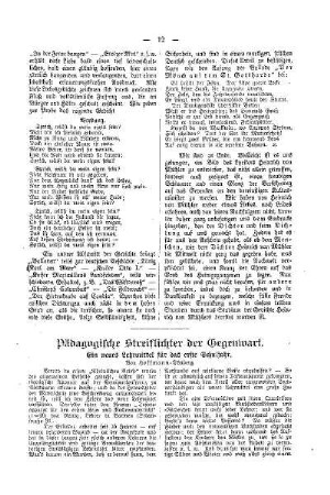 Pädagogische Streiflichter der Gegenwart : ein neues Lehrmittel für das erste Schuljahr