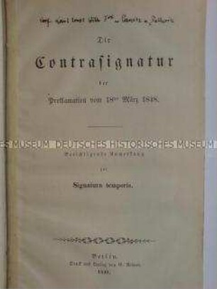 Rezension zur Signatura temporis von Heinrich Leo