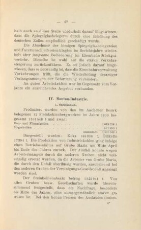 IV. Montan-Industrie.