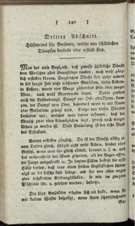 Hülfsmittel für Personen, welche von schädlichen Dämpfen betäubt oder erstickt sein.