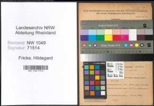 Entnazifizierung Hildegard Fricke , geb. 10.08.1921 (Lehrerin)