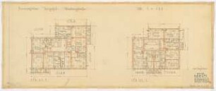 Wohnhausbebauung Werbergstraße, Berlin-Tempelhof: Typ 41 und Typ 31: Geschoss Grundriss 1:100