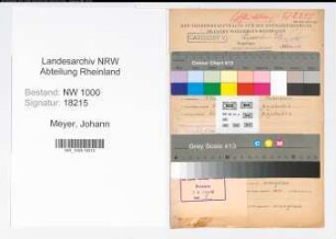 Entnazifizierung Johann Meyer, geb. 08.05.1890 (Verw.Beamter)