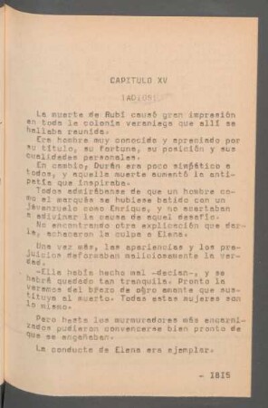 Capítulo XV - ¡Adiós!
