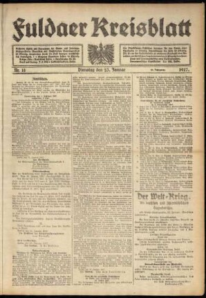 Ausgabe vom Dienstag, den 23. Januar 1917.