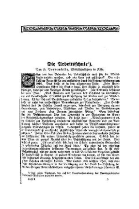 Die Arbeitsschule
