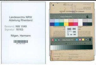 Entnazifizierung Hermann Nilgen , geb. 29.12.1907 (Handelslehrer)