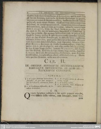 Cap. II. De Origine Feudorum Brunsvicensium, Eorumque Differentia Ab Aliis Beneficiorum Generibus