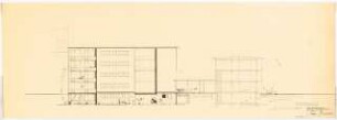 Schwesternhaus der Universitätskliniken der Universität Köln: Schwesternhaus: Westansicht, Schnitt 1:100