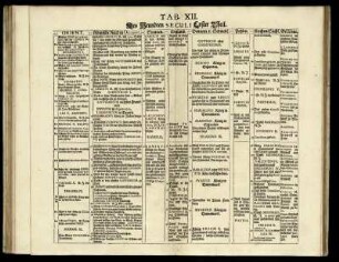 Tab. XII. Des Neundten Seculi Erster Theil