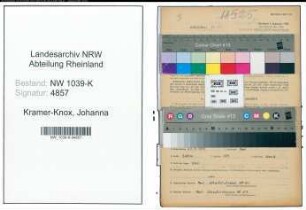 Entnazifizierung Johanna Kramer-Knox , geb. 27.07.1913 ()