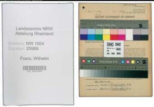 Entnazifizierung Wilhelm Franz , geb. 28.02.1894 (Fahrer)