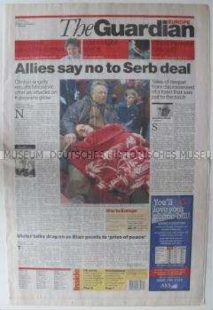 Englische Tageszeitung "The Guardian" zum Kosovo-Krieg