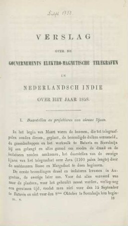 Verslag ... over het jaar 1858