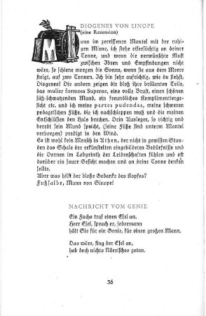Nachricht vom Genie