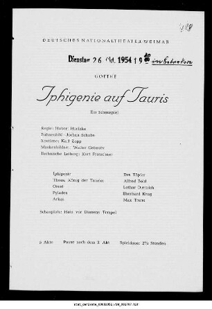 Iphigenie auf Tauris
