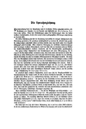 Die Spracherziehung