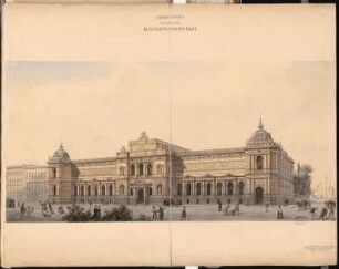Vereinshaus der Berliner Künstler Schinkelwettbewerb 1880: Perspektivische Ansicht