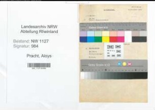 Entnazifizierung Aloys Pracht , geb. 00.00.0000 ()