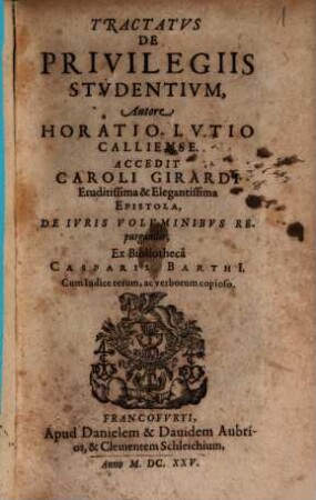 Tractatus de privilegiis studentium