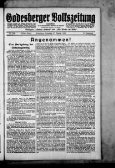 Godesberger Volkszeitung. 1913-1933