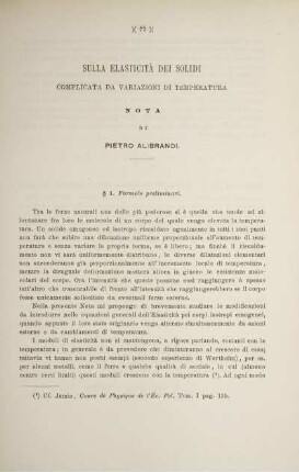 Sulla elasticità dei solidi complicata da variazioni di temperatura.