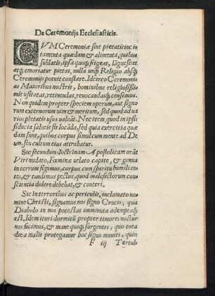 De Ceremoniis Ecclesiasticis.
