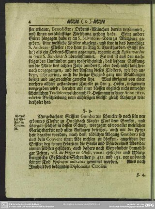 §. 3. Ubergab des Closters an Carolum M.