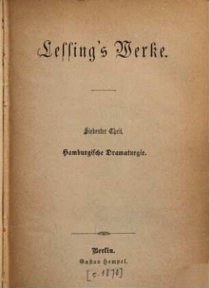 Lessing's Werke. 7