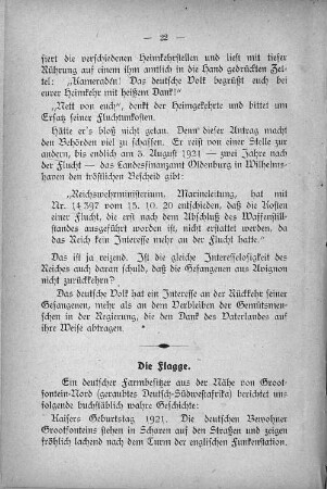Die Flagge.