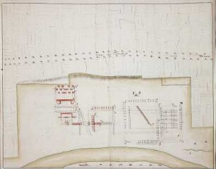 WHK 40 Hessische Revüen und Manöver: Plan des Manövers des Hanauischen Bataillons bei Philippsruhe, 1. Juni 1770