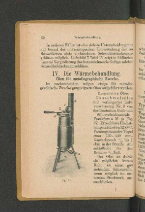 IV. Die Wärmebehandlung.